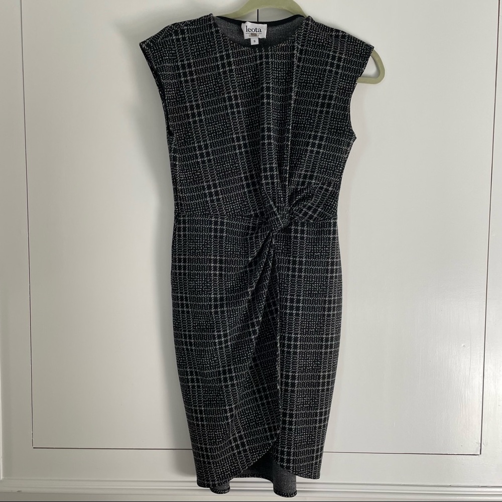 Leota Plaid Mini Twist Dress